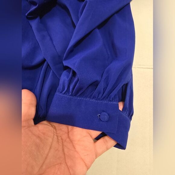 Hunter Bell New York Royal Blue V-neck Jumpsuit Size 0 - Picture 4 of 13